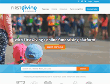 Tablet Screenshot of firstgiving.com